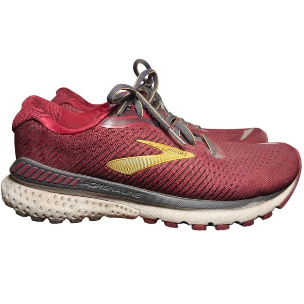 Brooks Adrenaline GTS 20 Womens Maroon Burgundy Running Shoes Size 8.5 B Medium